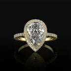 Teardrop Zircon Ring Gold