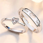 Endless Love Ring in Silver and Diamonds (Set of 2)