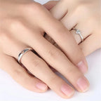 Endless Love Ring in Silver and Diamonds (Set of 2)