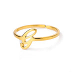 Personalized fine ring with initial G