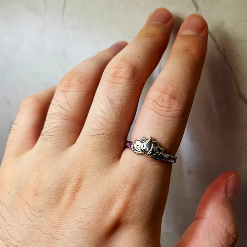 Lotus Flower Silver Ring