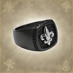Fleur-de-Lis Signet Ring Silver