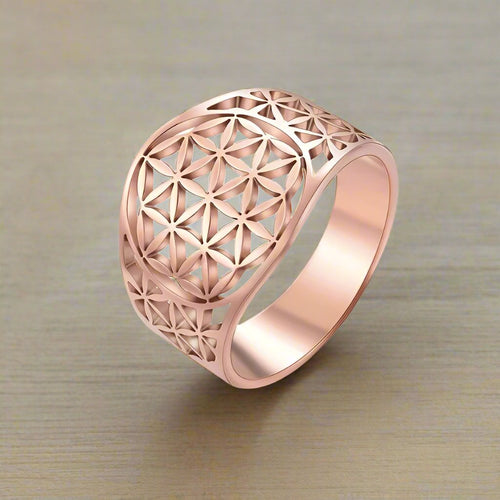 Life Flower Ring Women's Rose Gold