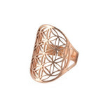 Dawapara Mandala Flower of Life Ring in gold