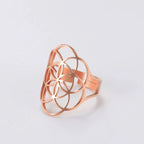 Women’s Seed of Life Ring Rose Gold Band