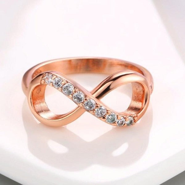 Infinity Ring in Rose Gold