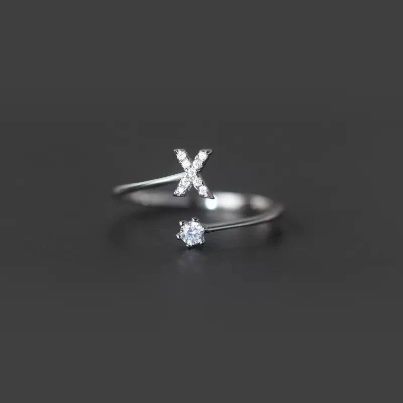 Women's initial ring x