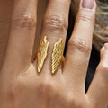 Wide angel wing ring