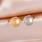 Moon and Sun Gold Ring