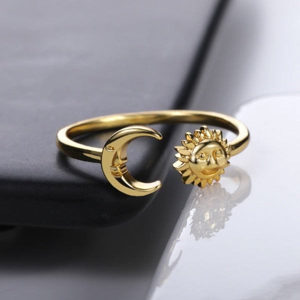 Moon Sun Stars Ring for Women or
