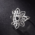 Mandala Women’s Signet Ring Silver