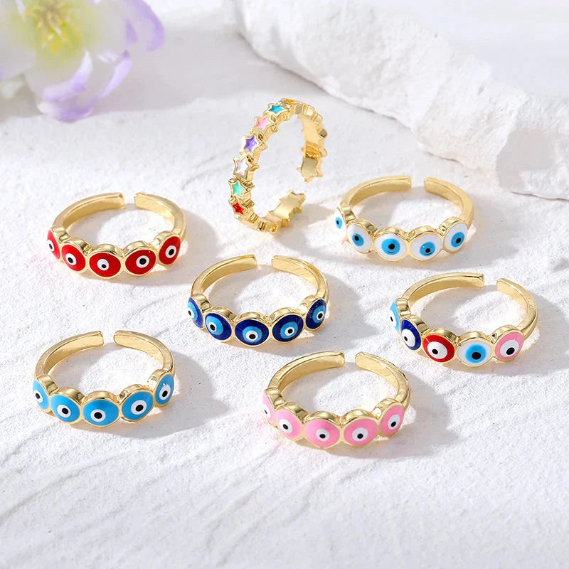 Turkish Blue Evil Eye Ring