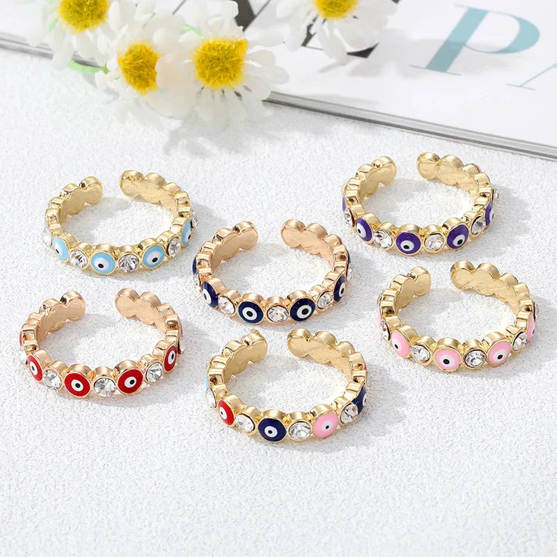 Bohemian Style Turkish Blue Evil Eye Ring