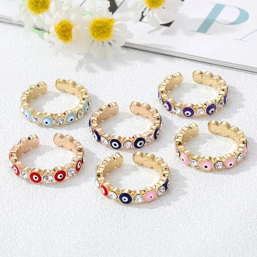 Bohemian Style Turkish Blue Evil Eye Ring