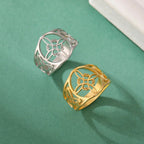 Witch's Knot Ring Women's Protection Wiccan Ring Gold