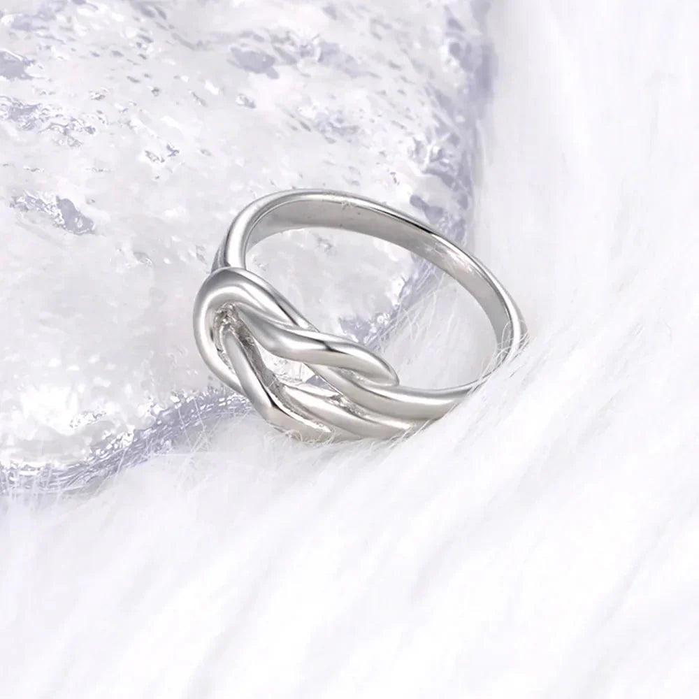 Women's silver knot ring