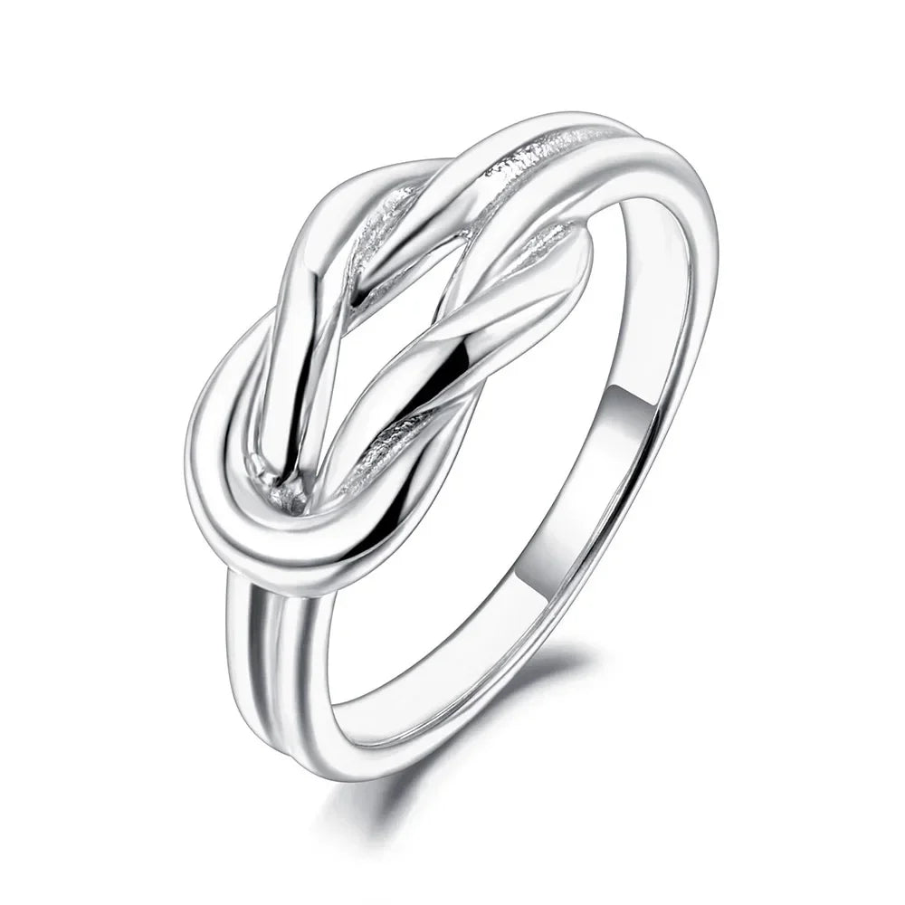 Women's silver knot ring