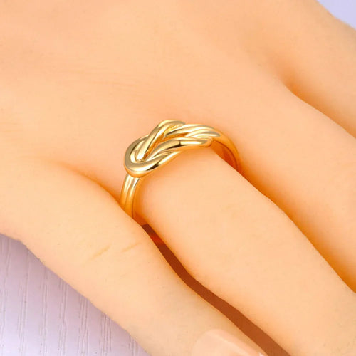 Women's gold knot ring