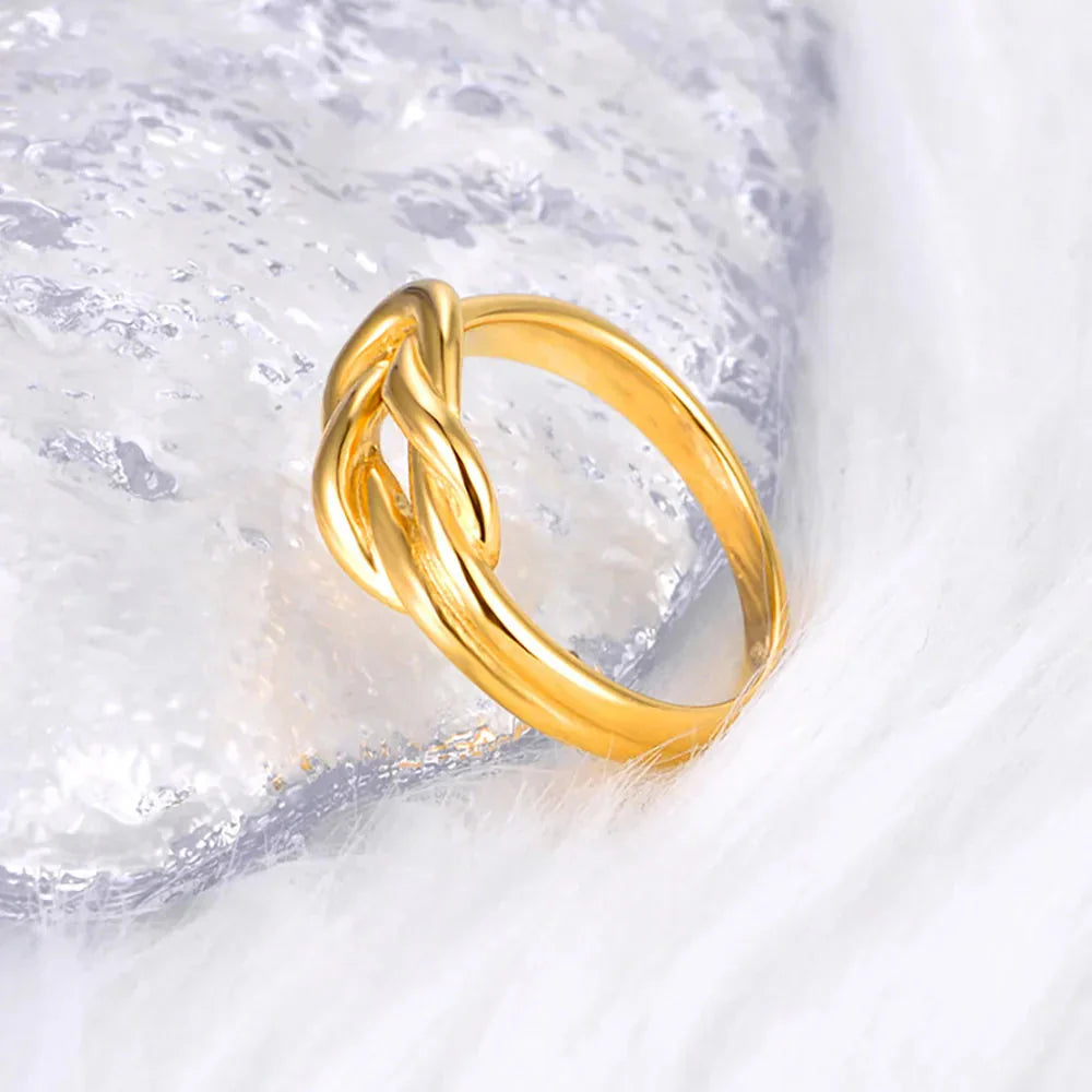 Women's gold knot ring