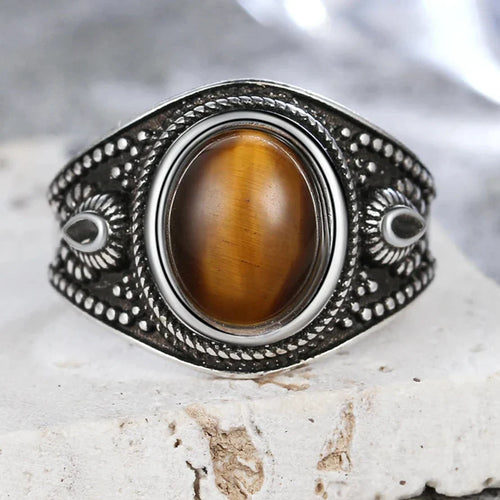 Tiger Eye Ring Women's Band