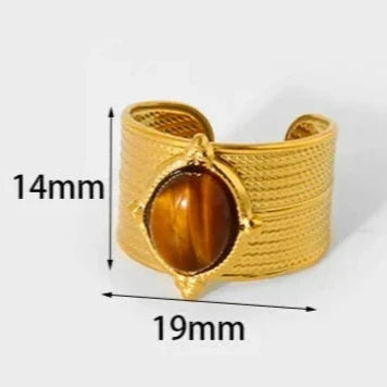 Women’s Tiger Eye Ring in Gold