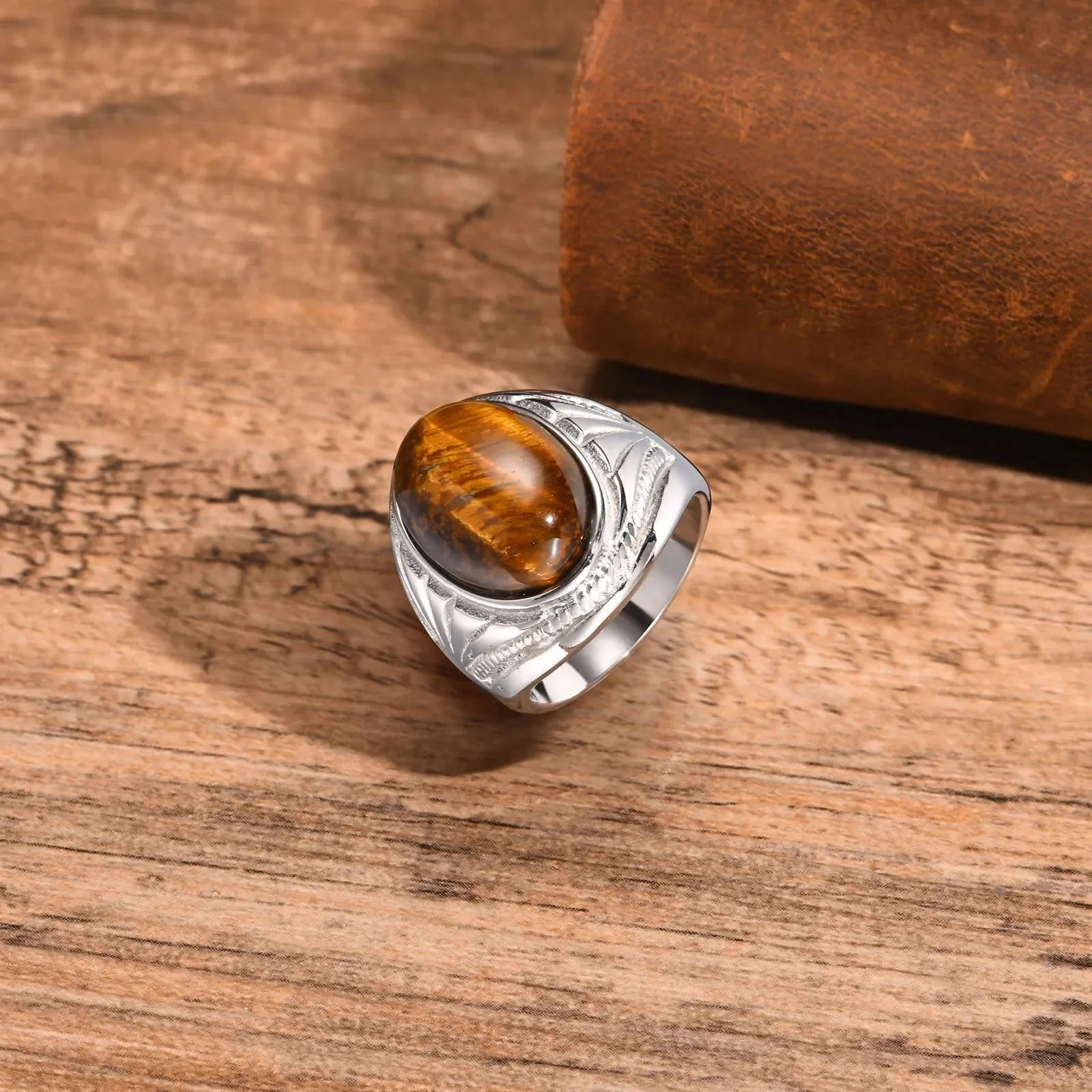Tiger's Eye Ring for Men