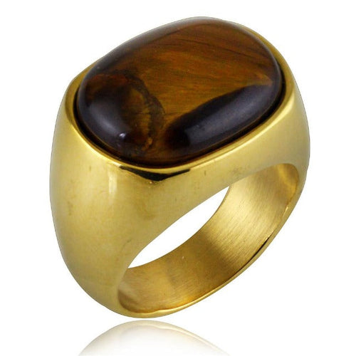 Tiger's Eye and gold ring