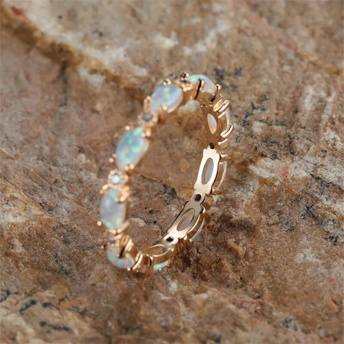 Opal Ring for Women White