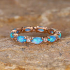 Opal Ring for Women Blue
