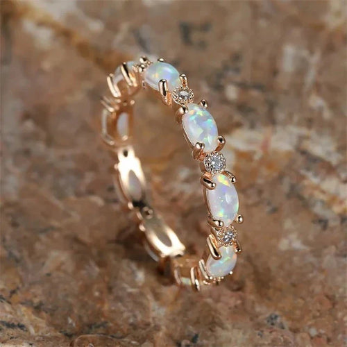 Opal Ring for Women White
