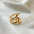 Original knot gold ring