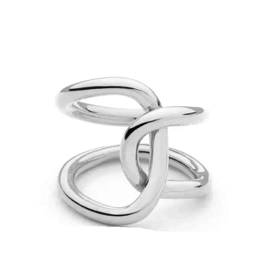 Original knot silver ring