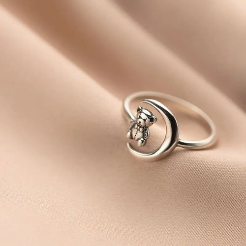Silver Bear Ring