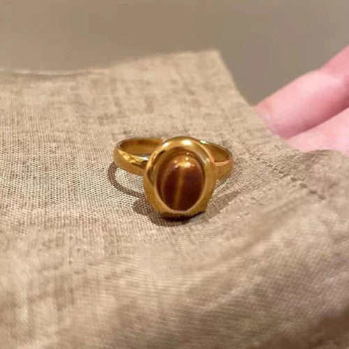 Oval Tiger's Eye Ring