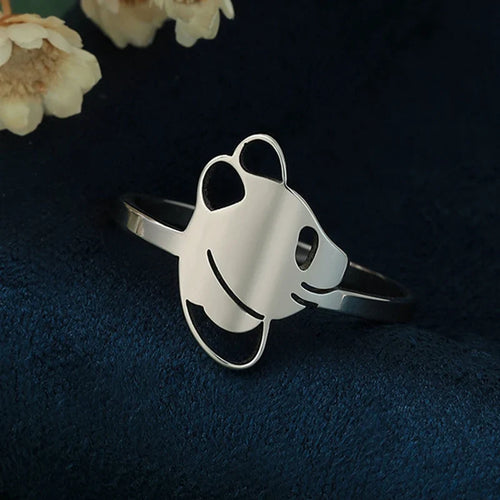 Panda Ring Fine Silver
