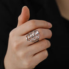 Pentacle Witchcraft Wiccan Ring Silver