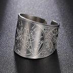 Pentagram Tetragram Ring Witchcraft Sorcery