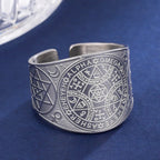Pentagram Tetragram Ring Witchcraft Sorcery silver