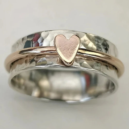 Small Colored Heart Ring