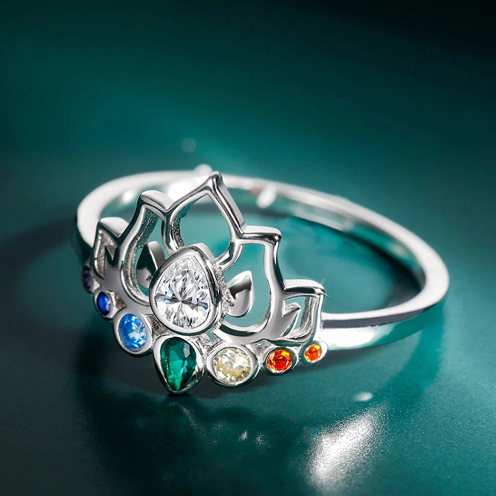 7 Chakra Stone Lotus Flower 