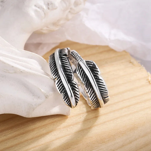 Ethnic-Style Feather Ring for Women