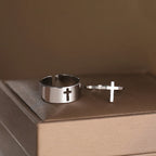 Women's Ring Christian Cross Silver