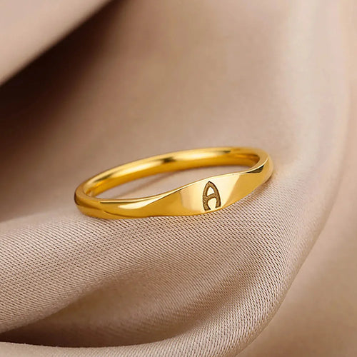 Women's initial ring a