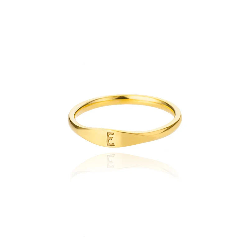 Women's initial ring e