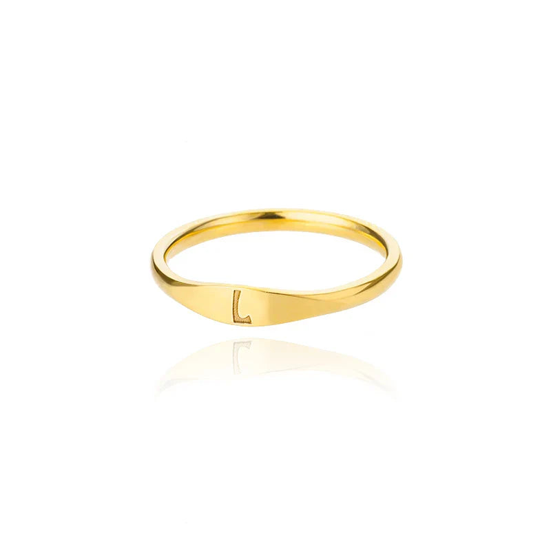 Women's initial ring l