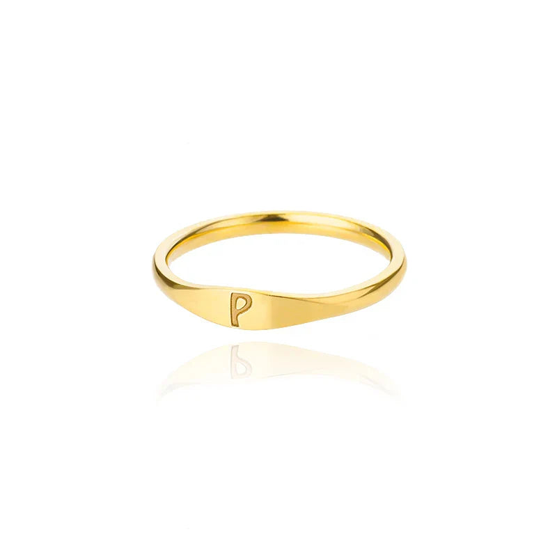 Women's initial ring p