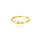 Women's initial ring u