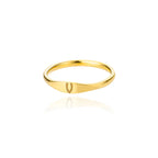 Women's initial ring v
