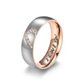 "I Love You" Proof of Love Ring with Black Heart or Rose Gold Crystal