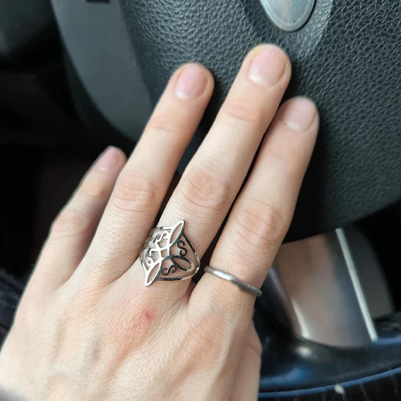 Protection Ring Witch’s Knot Ring Men Women Wiccan silver